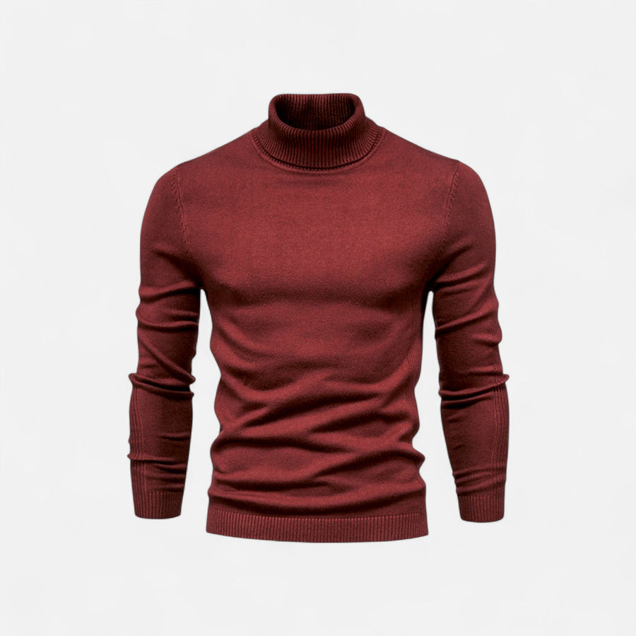 Jersey de cuello alto para hombre de punto fino para el otoño y el invierno