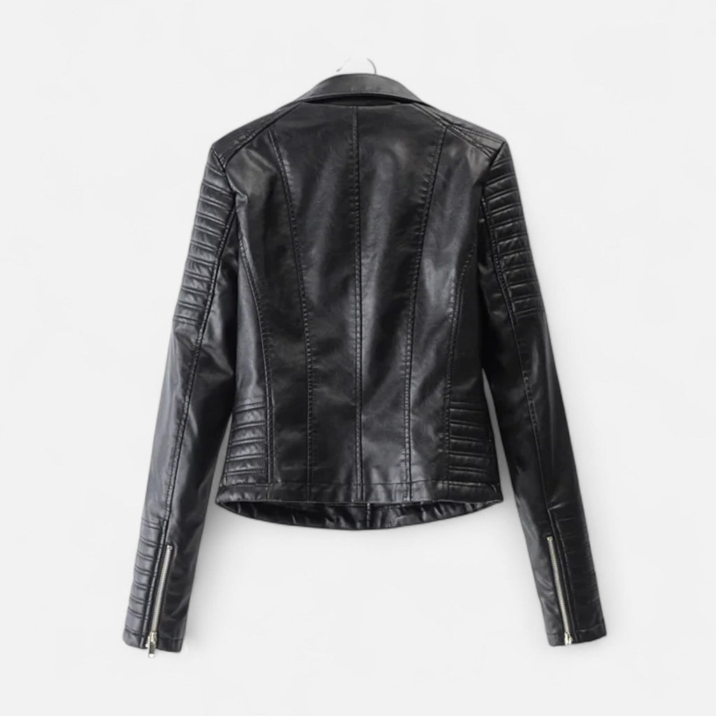 Chaqueta biker para mujer con cremalleras