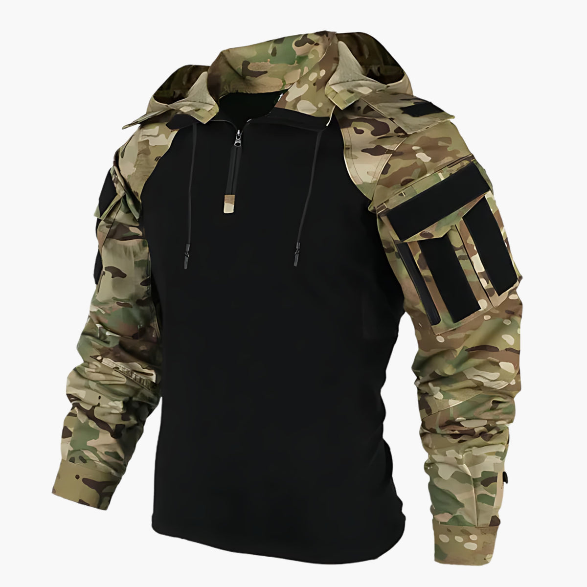 Chaqueta táctica para hombre con capucha en camuflaje