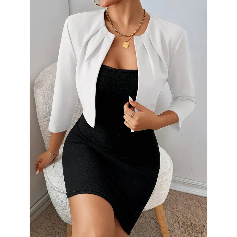 Blazer corto para mujer de corte entallado para ocasiones especiales