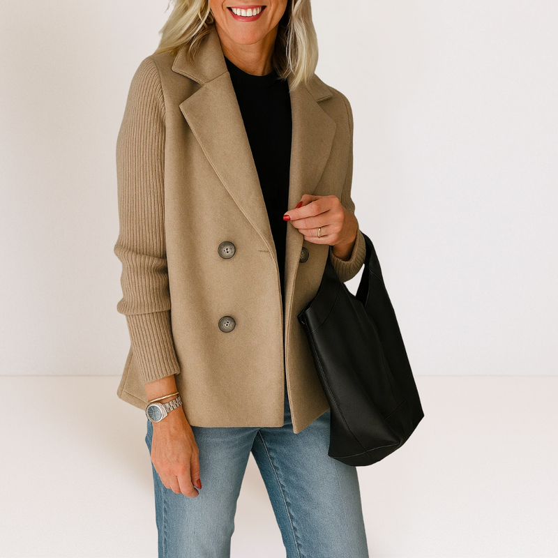 Blazer cruzado con doble botonadura para mujer – vista de detalle 1