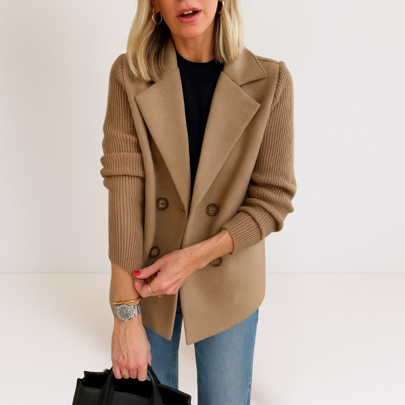 Blazer cruzado con doble botonadura para mujer – vista de detalle 2