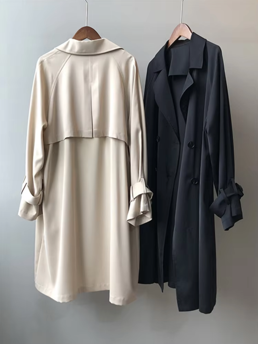 Gabardina para mujer de corte largo