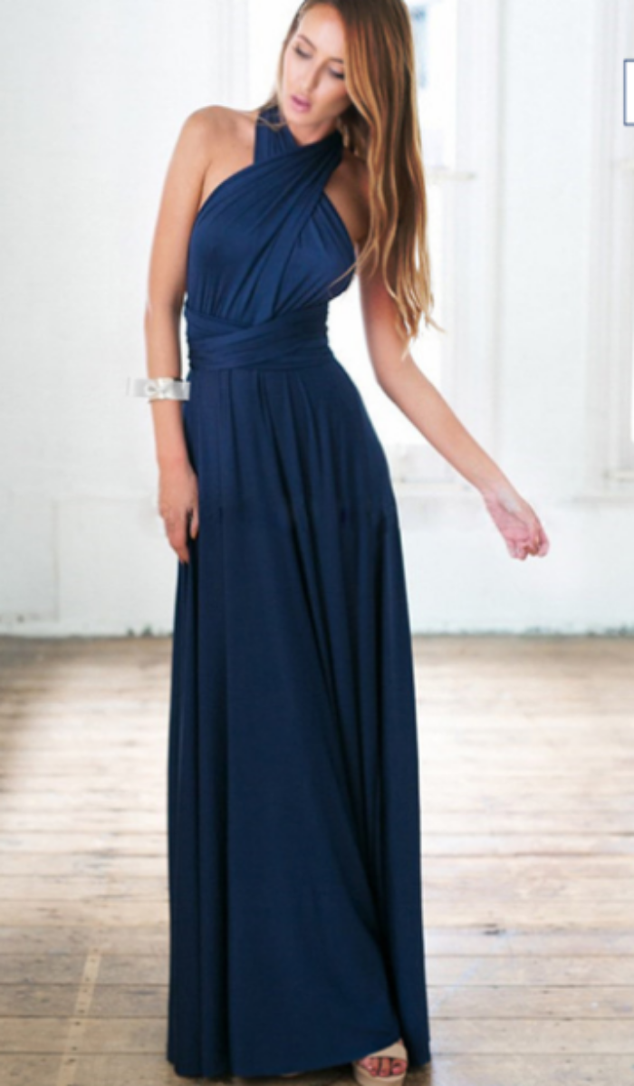 Vestido largo para mujer de estilo multiposición para ocasiones especiales