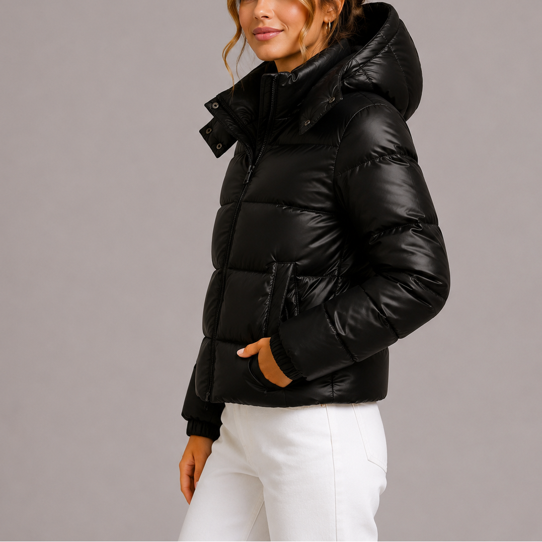 Chaqueta acolchada para mujer con capucha