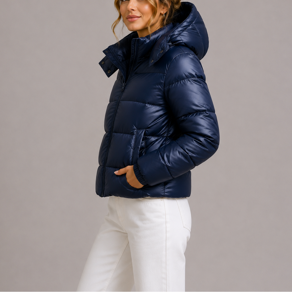Chaqueta acolchada para mujer con capucha