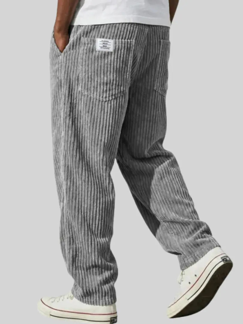 Pantalón de pana para hombre con cintura elástica para el día a día