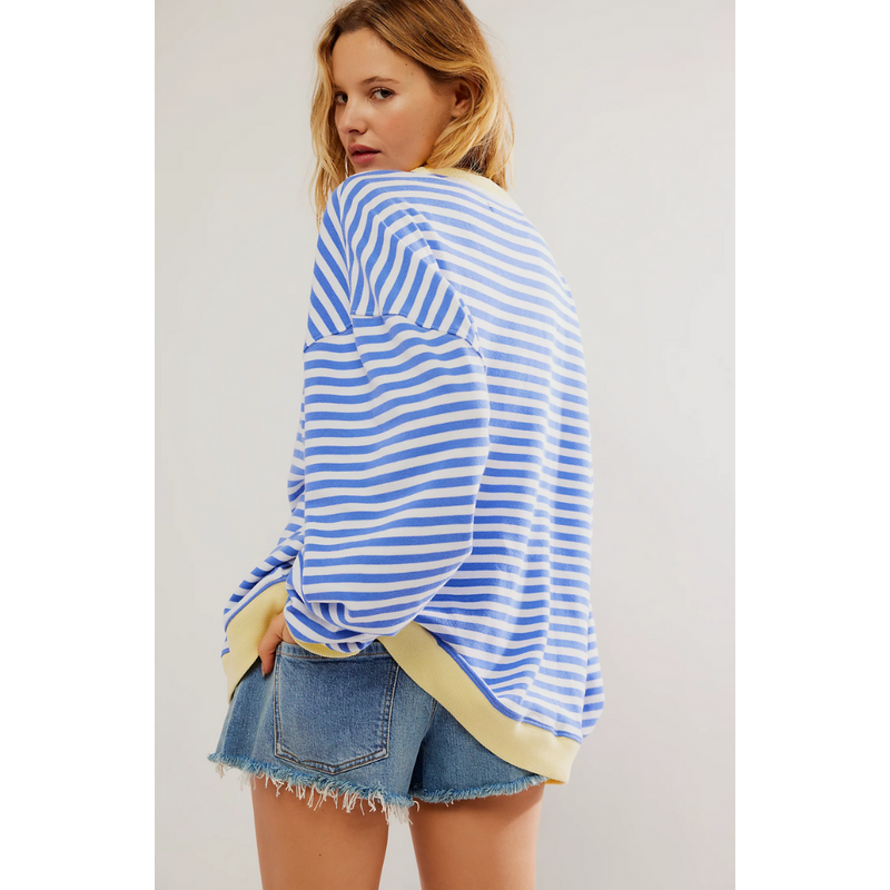 Jersey de rayas con cuello redondo para mujer – vista de detalle 5