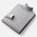 Jersey de cuello vuelto para hombre en punto liso en gris