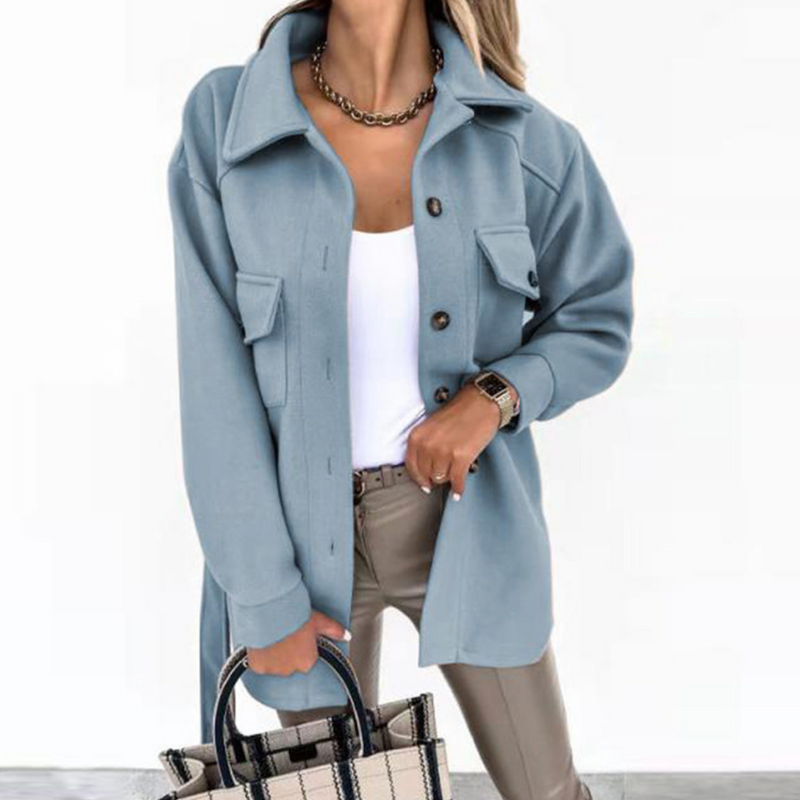 Sobrecamisa con bolsillos para mujer – vista de detalle 3