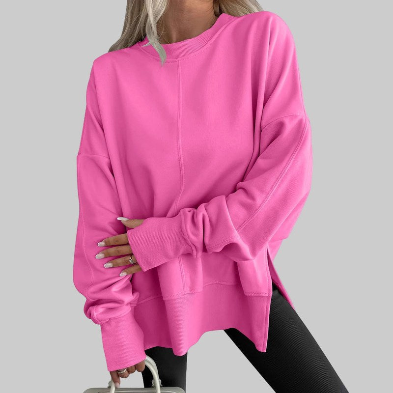 Sudadera oversize para mujer en rosa – vista frontal