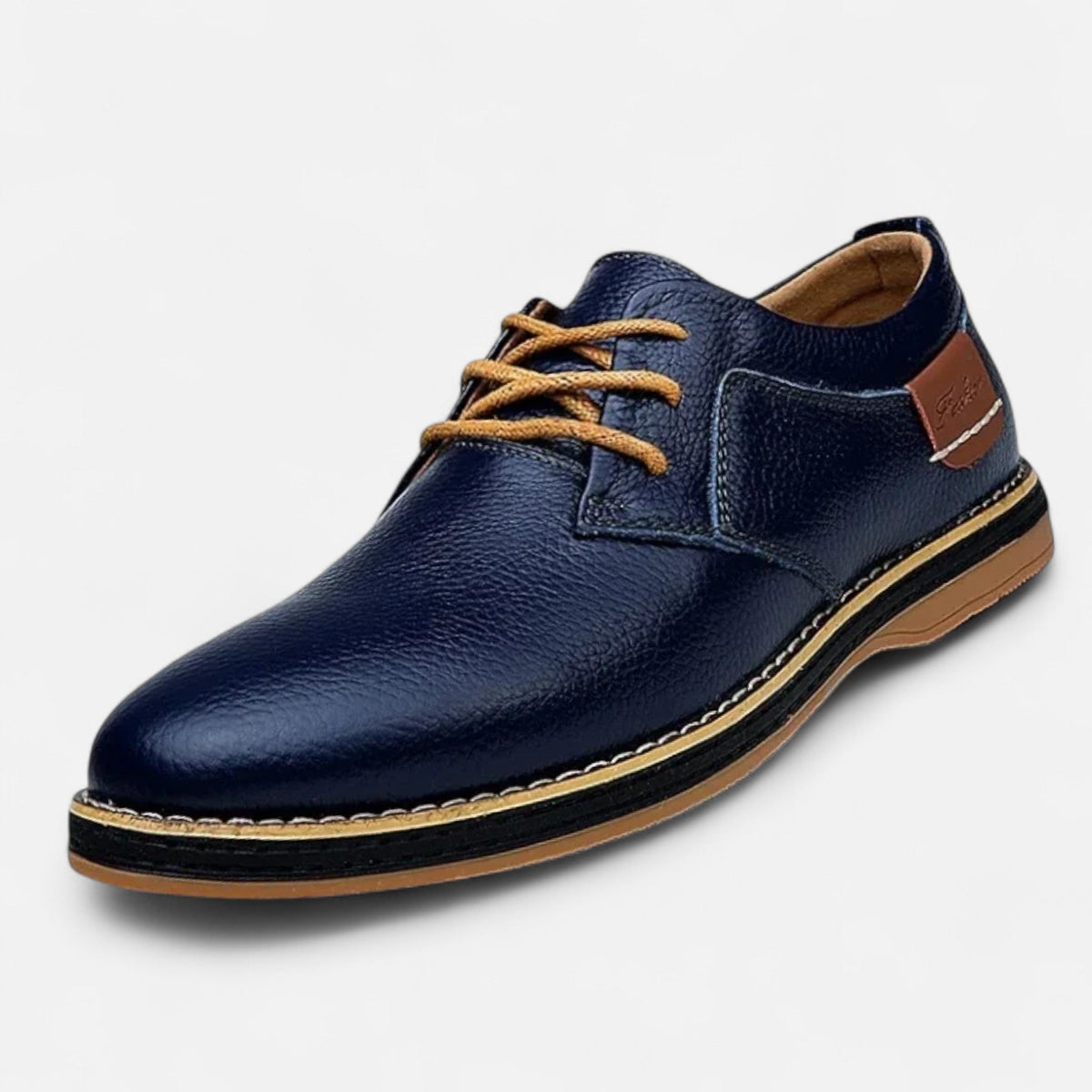 Zapatos con cordones para hombre de estilo clásico en azul marino