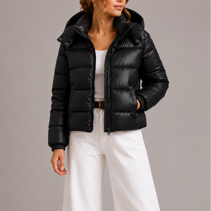 Chaqueta acolchada para mujer con capucha para los días fríos